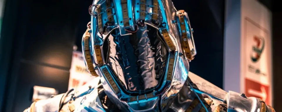 Robot looking directly into the camera.