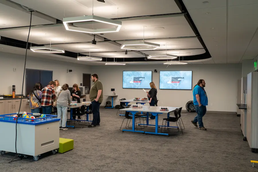 Visitors explore the new museum STEM exhibit