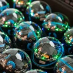 Several BOLT+ robots in a blue storage case that charges the robots.